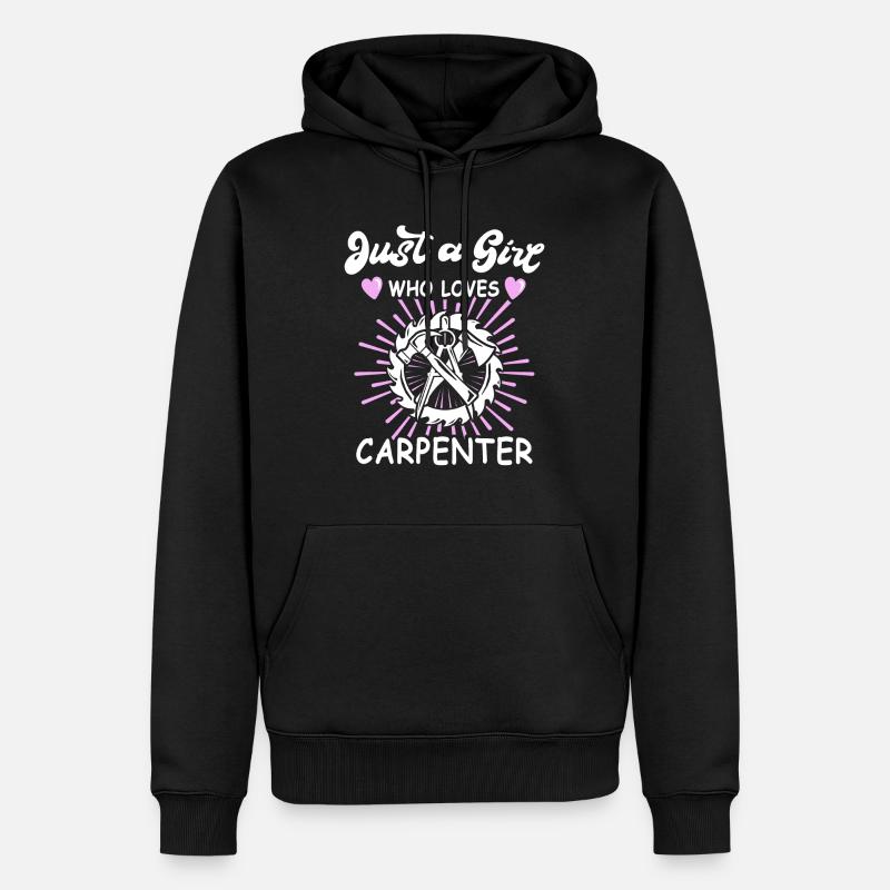 Charpentier, charpentier, charpentier, - Sweat à capuche Premium bio Homme - noir
