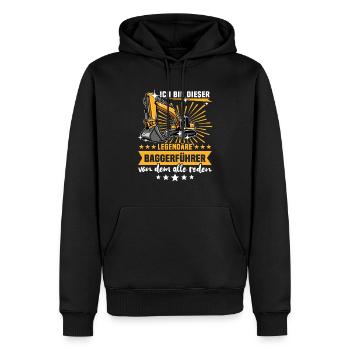Baggerfuehrer Baggerfahrer - Männer Premium Bio Hoodie - Schwarz - Vorne - Nico (187cm)