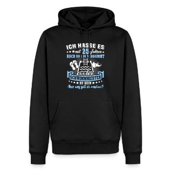 Schwimmmeister Geburtstag 25 Jahre alt - Männer Premium Bio Hoodie - Schwarz - Vorne - Nico (187cm)