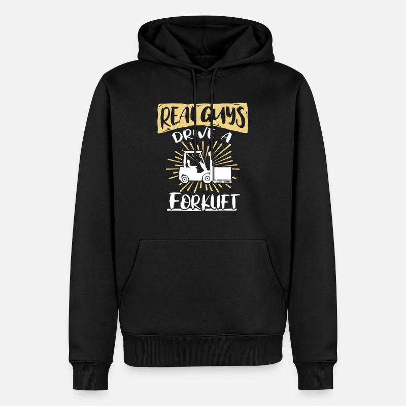 Chariot élévateur à fourche - Sweat à capuche Premium bio Homme - noir