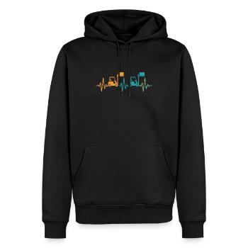 Staplerfahrer Stapler - Männer Premium Bio Hoodie - Schwarz - Vorne - Nico (187cm)