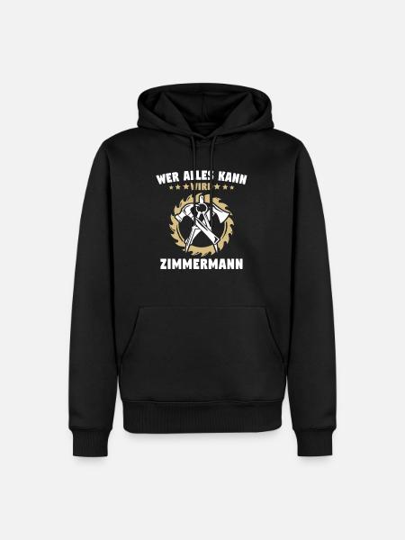 Zimmermann Zimmerer - Männer Premium Bio Hoodie - Schwarz