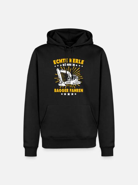 Baggerführer Bagger Baggerfahrer - Männer Premium Bio Hoodie - Schwarz