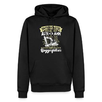 Baggerführer Bagger Baggerfahrer - Männer Premium Bio Hoodie - Schwarz - Vorne - Nico (187cm)