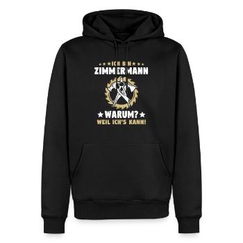 Zimmermann Zimmerleute Zimmerer - Männer Premium Bio Hoodie - Schwarz - Vorne - Nico (187cm)