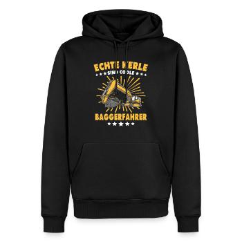 Bagger Baggerfahrer - Männer Premium Bio Hoodie - Schwarz - Vorne - Nico (187cm)