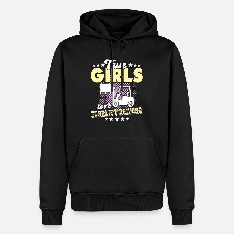 Stapler Mädchen Staplerfahrer - Männer Premium Bio Hoodie - Schwarz