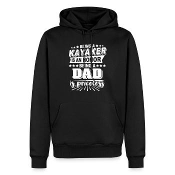 Kayakfahrer Papa Kayaker - Männer Premium Bio Hoodie - Schwarz - Vorne - Nico (187cm)