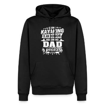 Kayakfahrer Papa Kayaker - Männer Premium Bio Hoodie - Schwarz - Vorne - Nico (187cm)