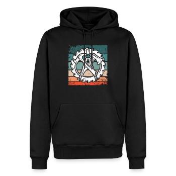 Dictons de Zimmermann Carpenter - Sweat à capuche Premium bio Homme - noir - Devant - Nico (187cm)