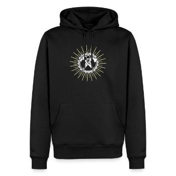 Zimmermann Dictons Charpentier - Sweat à capuche Premium bio Homme - noir - Devant - Nico (187cm)