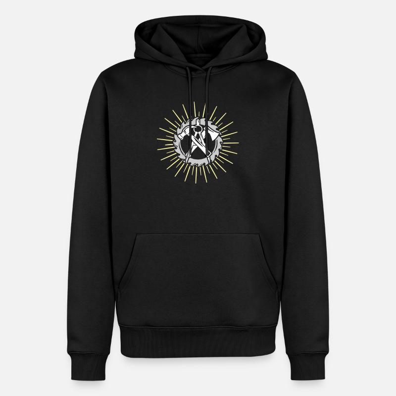Zimmermann Dictons Charpentier - Sweat à capuche Premium bio Homme - noir