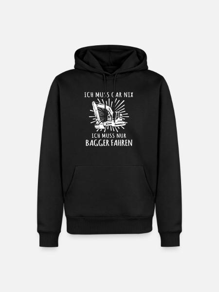 Baggerfuehrer Baggerfahrer - Männer Premium Bio Hoodie - Schwarz
