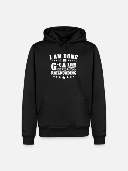 Garteneisenbahn Modellbahn Spur G - Männer Premium Bio Hoodie - Schwarz