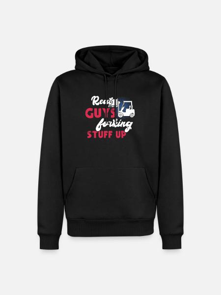 Staplerfahrer Stapler Gabelstapler - Männer Premium Bio Hoodie - Schwarz