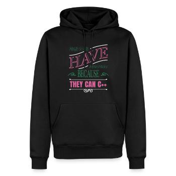 computers present idea pc christmas carols - Männer Premium Bio Hoodie - Schwarz - Vorne - Nico (187cm)