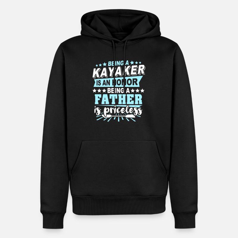 Kayak Papa Kayaking - Sweat à capuche Premium bio Homme - noir