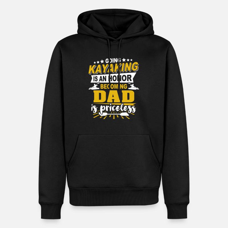 Kayak Papa Kayaking - Sweat à capuche Premium bio Homme - noir