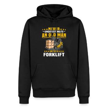 Underestimate man forklift - Men’s Premium Organic Hoodie - black - Front - Nico (187cm)