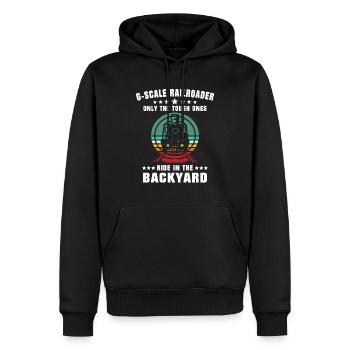 Modelleisenbahn Spur G Gartenbahn - Männer Premium Bio Hoodie - Schwarz - Vorne - Nico (187cm)