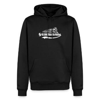 Gartenbahn Modellbahn Spur G - Männer Premium Bio Hoodie - Schwarz - Vorne - Nico (187cm)