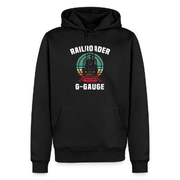 Gartenbahn Spur G Modelleisenbahn - Männer Premium Bio Hoodie - Schwarz - Vorne - Nico (187cm)