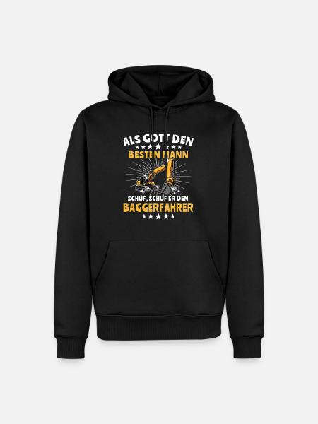 Baggerführer Bagger Baggerfahrer - Männer Premium Bio Hoodie - Schwarz