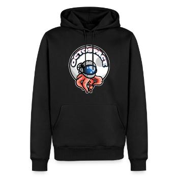 octospace - Sweat à capuche Premium bio Homme - noir - Devant - Nico (187cm)