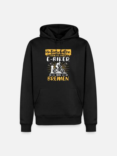 Bremen Ebike Bremer Ebiker - Sweat à capuche Premium bio Homme - noir
