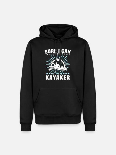 Kayaker Kayak Kayaking - Men’s Premium Organic Hoodie - black