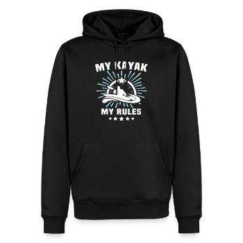 Kayaker Kayak Kayaking - Men’s Premium Organic Hoodie - black - Front - Nico (187cm)