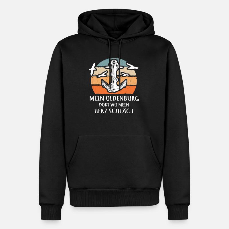 Oldenburger Sprüche Oldenburg - Sweat à capuche Premium bio Homme - noir