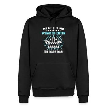 Schwimmmeister Bademeister Badmeister - Männer Premium Bio Hoodie - Schwarz - Vorne - Nico (187cm)