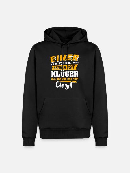 Klüger Als Du - Männer Premium Bio Hoodie - Schwarz