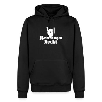 Boltenhagen Sprüche Boltenhagener Spruch - Männer Premium Bio Hoodie - Schwarz - Vorne - Nico (187cm)