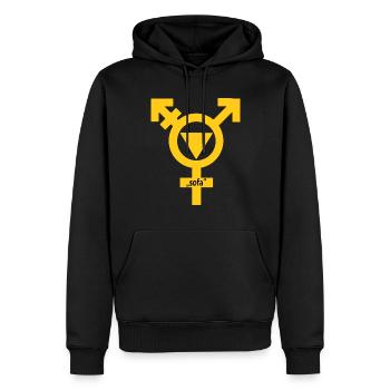 LGBTQ, Pride, sofa, art, style, fashion, Wiltsch - Men’s Premium Organic Hoodie - black - Front - Nico (187cm)