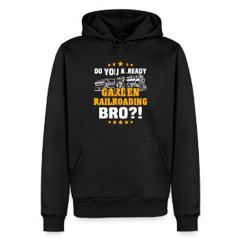 Gartenbahn Garteneisenbahn Spur G - Männer Premium Bio Hoodie - Schwarz - Vorne - Nico (187cm)