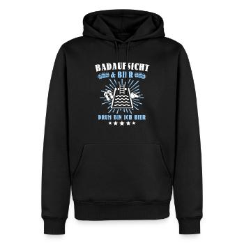 Bademeister Schwimmmeister - Männer Premium Bio Hoodie - Schwarz - Vorne - Nico (187cm)