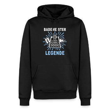 Bademeister Schwimmmeister - Männer Premium Bio Hoodie - Schwarz - Vorne - Nico (187cm)