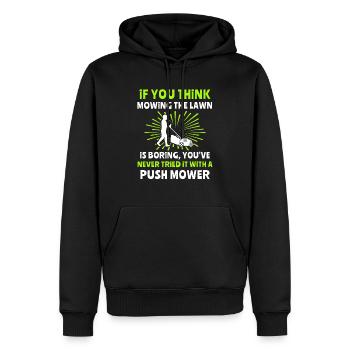 Lawn mowers Gasoline mowers Lawn mowing - Men’s Premium Organic Hoodie - black - Front - Nico (187cm)