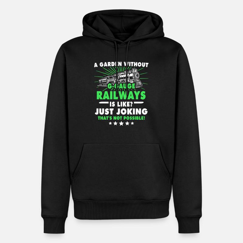 Garteneisenbahn Modelleisenbahn Spur G - Männer Premium Bio Hoodie - Schwarz