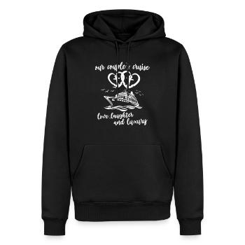 Croisière Voyage en mer en famille Croisière en famille - Sweat à capuche Premium bio Homme - noir - Devant - Nico (187cm)