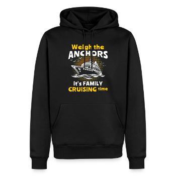 Croisière Voyage en mer en famille Croisière en famille - Sweat à capuche Premium bio Homme - noir - Devant - Nico (187cm)