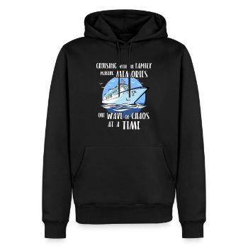 Croisière familiale Croisière familiale - Sweat à capuche Premium bio Homme - noir - Devant - Nico (187cm)