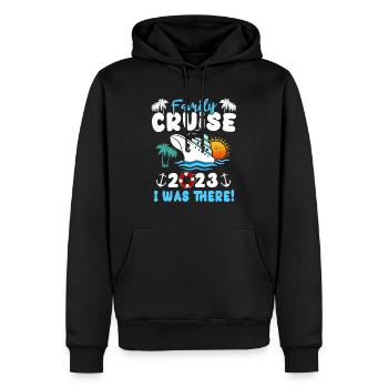 Croisière 2023 Bateau de croisière - Sweat à capuche Premium bio Homme - noir - Devant - Nico (187cm)