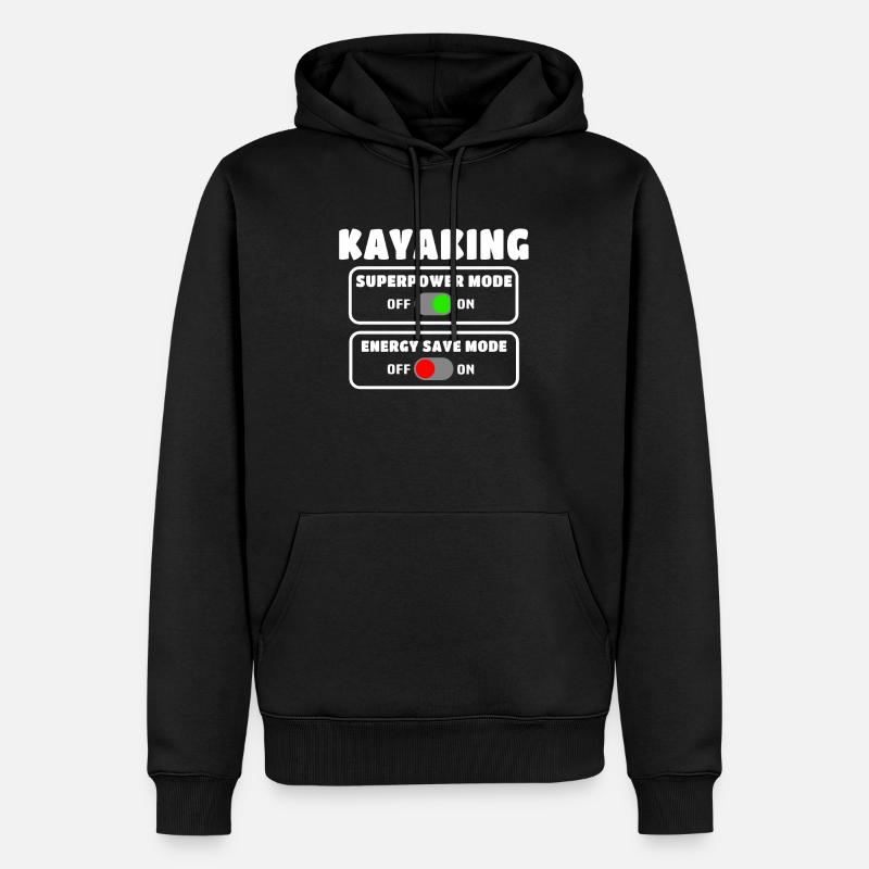 Kayak Kayaking - Sweat à capuche Premium bio Homme - noir