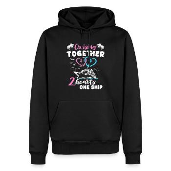 Kreuzfahrt Paar Seereise Kreuzfahrtschiff - Männer Premium Bio Hoodie - Schwarz - Vorne - Nico (187cm)