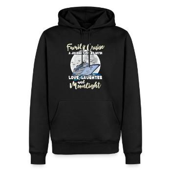 Croisière familiale - Sweat à capuche Premium bio Homme - noir - Devant - Nico (187cm)