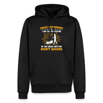Rasenmäher Rasen Mähen - Männer Premium Bio Hoodie - Schwarz - Vorne - Nico (187cm)