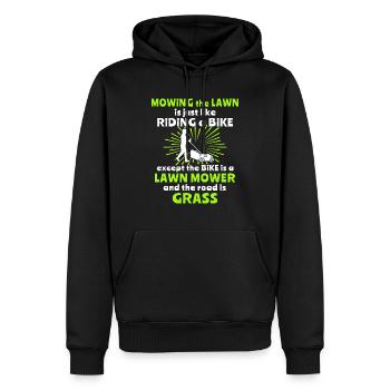Tondeuses à gazon Tonte de pelouse - Sweat à capuche Premium bio Homme - noir - Devant - Nico (187cm)